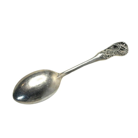 Unique 14" Hand Forged Turkey Serving Spoon Pewter Turkey Head Handle - Picture 5 of 7